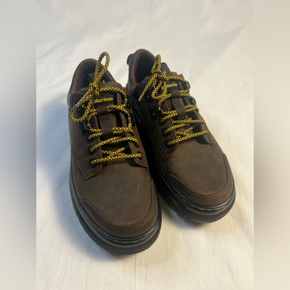 Dr. Martens Tarik Lo Leather Utility Shoes Dark Brown Size 6 Ladies 5 Men NWOB - Picture 3 of 13
